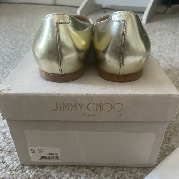 Jimmy Choo gold flats - Picture 3 of 7